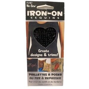 Plaid No Sew Iron-On Sequin Patch